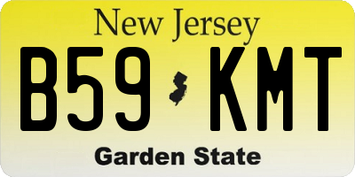 NJ license plate B59KMT