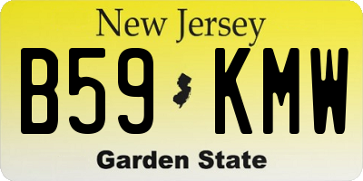 NJ license plate B59KMW