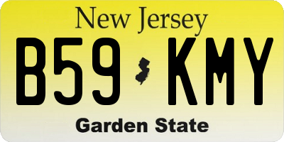 NJ license plate B59KMY