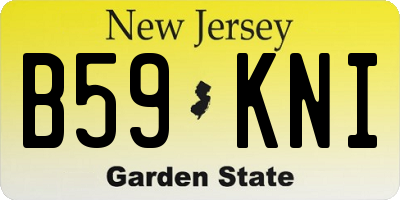 NJ license plate B59KNI