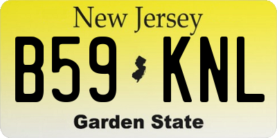 NJ license plate B59KNL