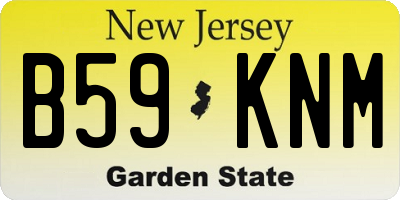 NJ license plate B59KNM
