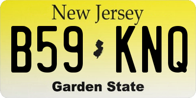 NJ license plate B59KNQ