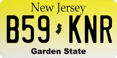 NJ license plate B59KNR