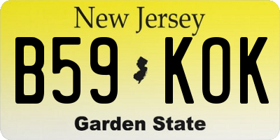 NJ license plate B59KOK