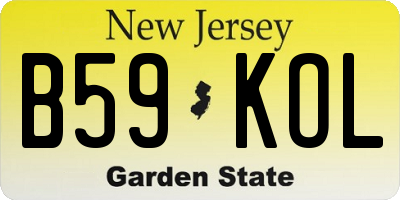 NJ license plate B59KOL