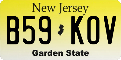 NJ license plate B59KOV