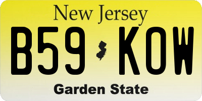 NJ license plate B59KOW