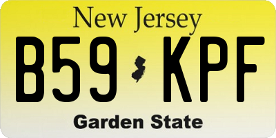 NJ license plate B59KPF
