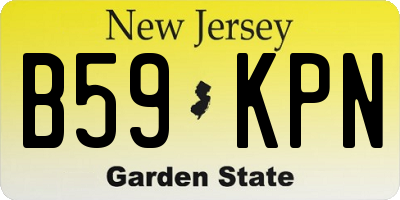 NJ license plate B59KPN