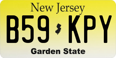 NJ license plate B59KPY