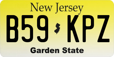 NJ license plate B59KPZ