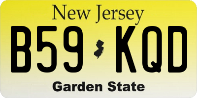 NJ license plate B59KQD