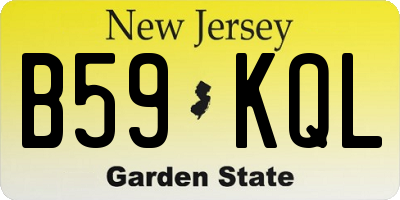 NJ license plate B59KQL