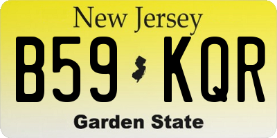 NJ license plate B59KQR