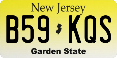 NJ license plate B59KQS