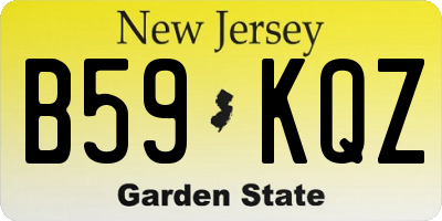 NJ license plate B59KQZ