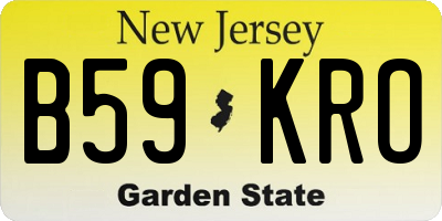 NJ license plate B59KRO