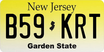 NJ license plate B59KRT