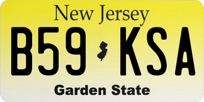 NJ license plate B59KSA