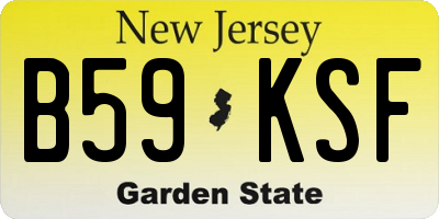 NJ license plate B59KSF