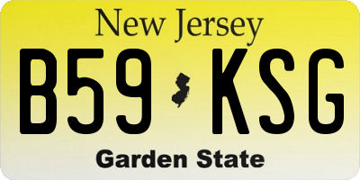 NJ license plate B59KSG