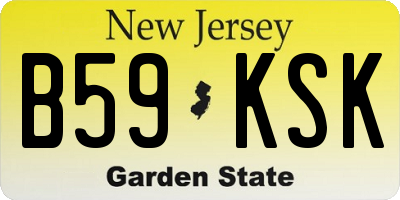 NJ license plate B59KSK