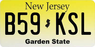 NJ license plate B59KSL