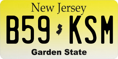 NJ license plate B59KSM