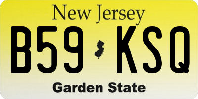 NJ license plate B59KSQ