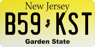 NJ license plate B59KST