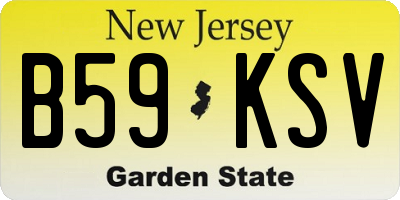 NJ license plate B59KSV