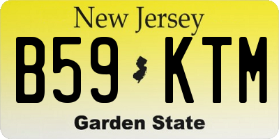 NJ license plate B59KTM