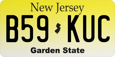 NJ license plate B59KUC