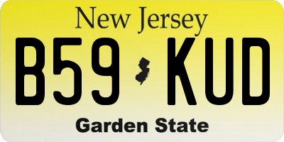 NJ license plate B59KUD