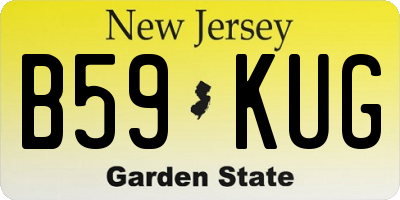 NJ license plate B59KUG