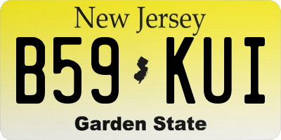 NJ license plate B59KUI