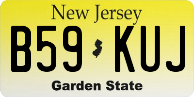 NJ license plate B59KUJ