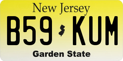 NJ license plate B59KUM