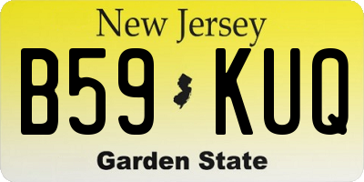 NJ license plate B59KUQ
