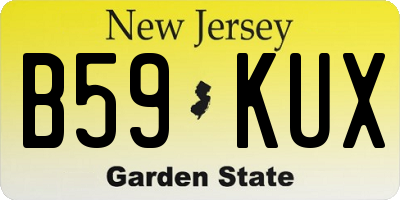 NJ license plate B59KUX