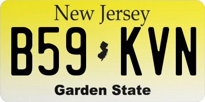 NJ license plate B59KVN