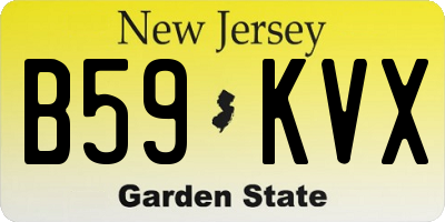 NJ license plate B59KVX