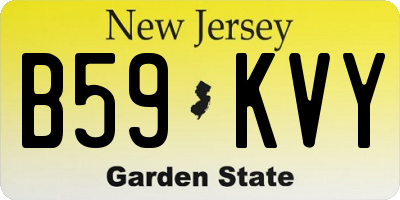 NJ license plate B59KVY