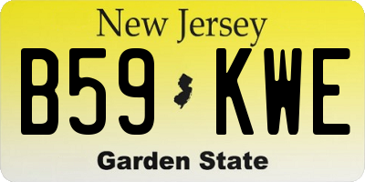 NJ license plate B59KWE