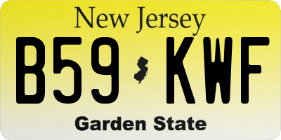 NJ license plate B59KWF