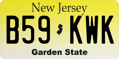 NJ license plate B59KWK