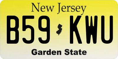 NJ license plate B59KWU
