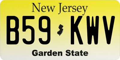 NJ license plate B59KWV