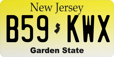 NJ license plate B59KWX